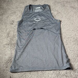 EvoShield Gray Sleeveless Athletic Tank Top Racerback Training Activewear SIZE S